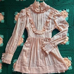Vintage cottagecore 70s handmade prairie dress size xs/s